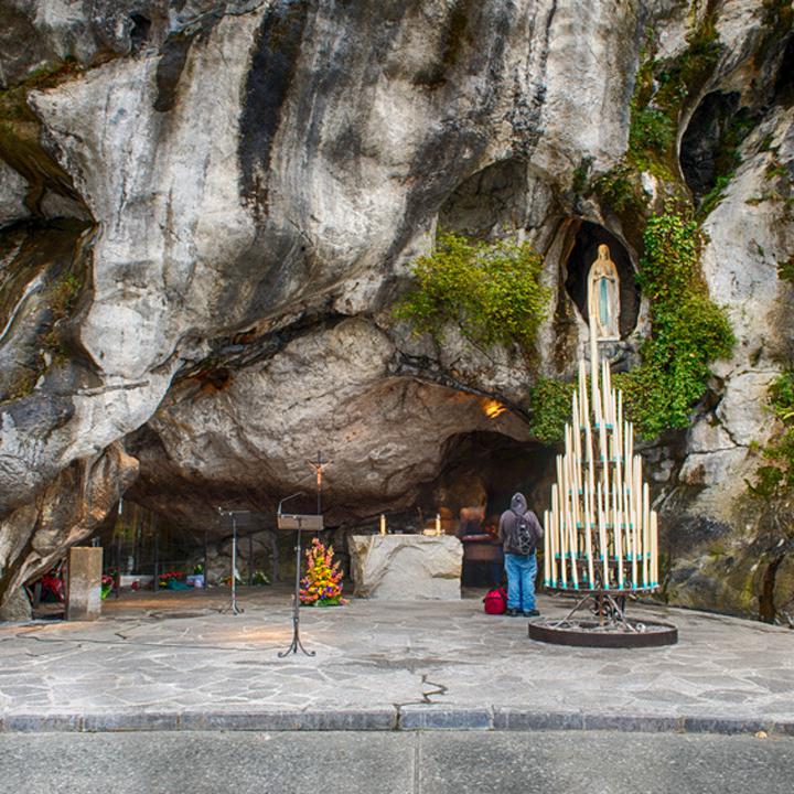 The Massabielle grotto in Lourdes